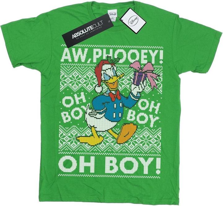 Disney Donald Duck Christmas Fair Isle TShirt Jungen (140, 146)