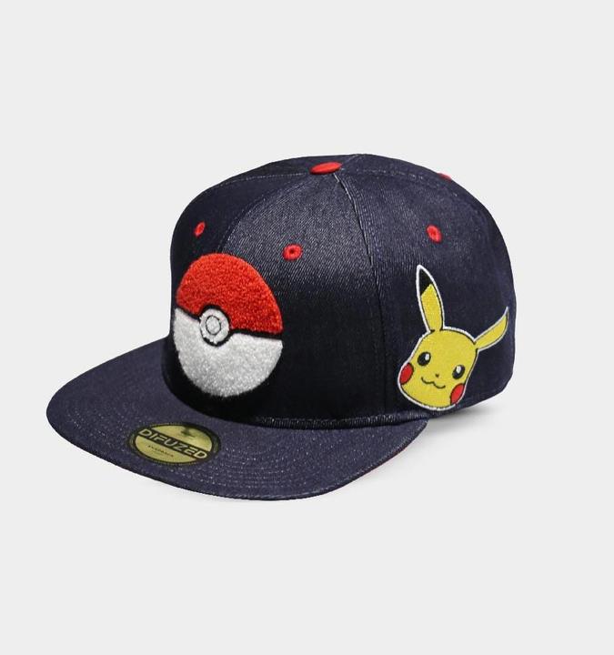 Actual product image Pokémon Denim Snapback Cap (One size)