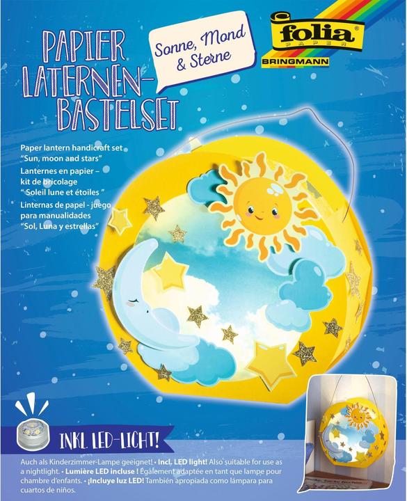Folia Paper lantern craft set sun, moon, stars