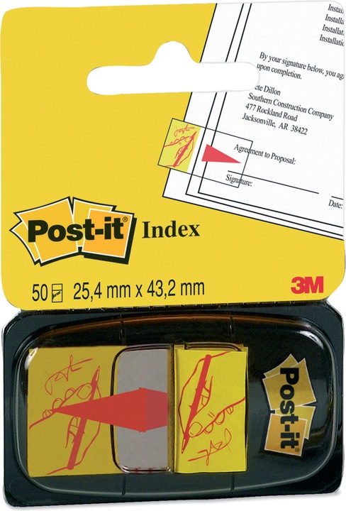 Produktbild Post-it Index Unterschrift (25 x 43 mm)
