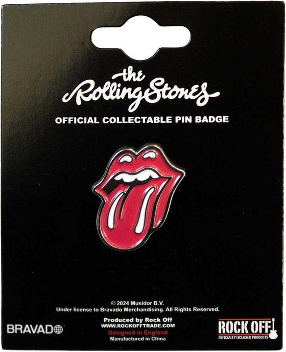 Produktbild The Rolling Stones Umriss Abzeichen Classic Tongue Messing