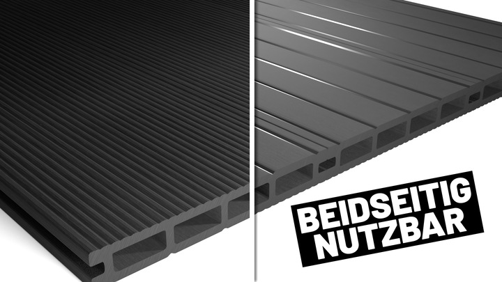 Produktbild ® 6m² Anthrazit WPC Terrassendielen Komplettset