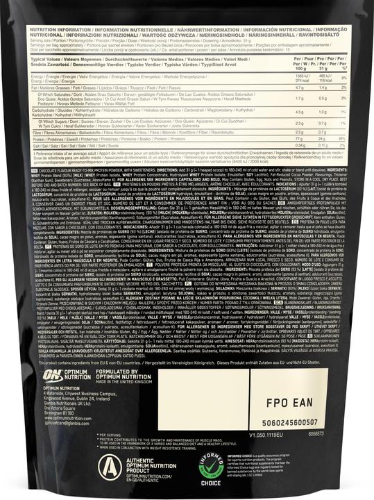 Produktbild Optimum Nutrition 100% Gold Standard (Schokolade, 1 Stk., 450 g)