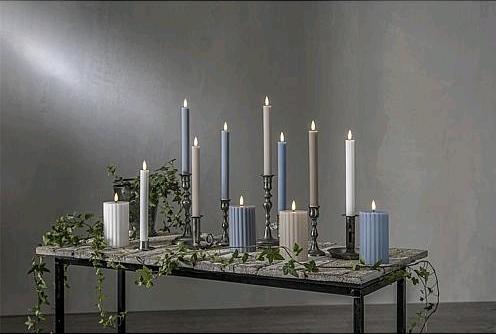 Produktbild Star Trading LED Dinner Kerze 2P Flamme Stripe (2 x)