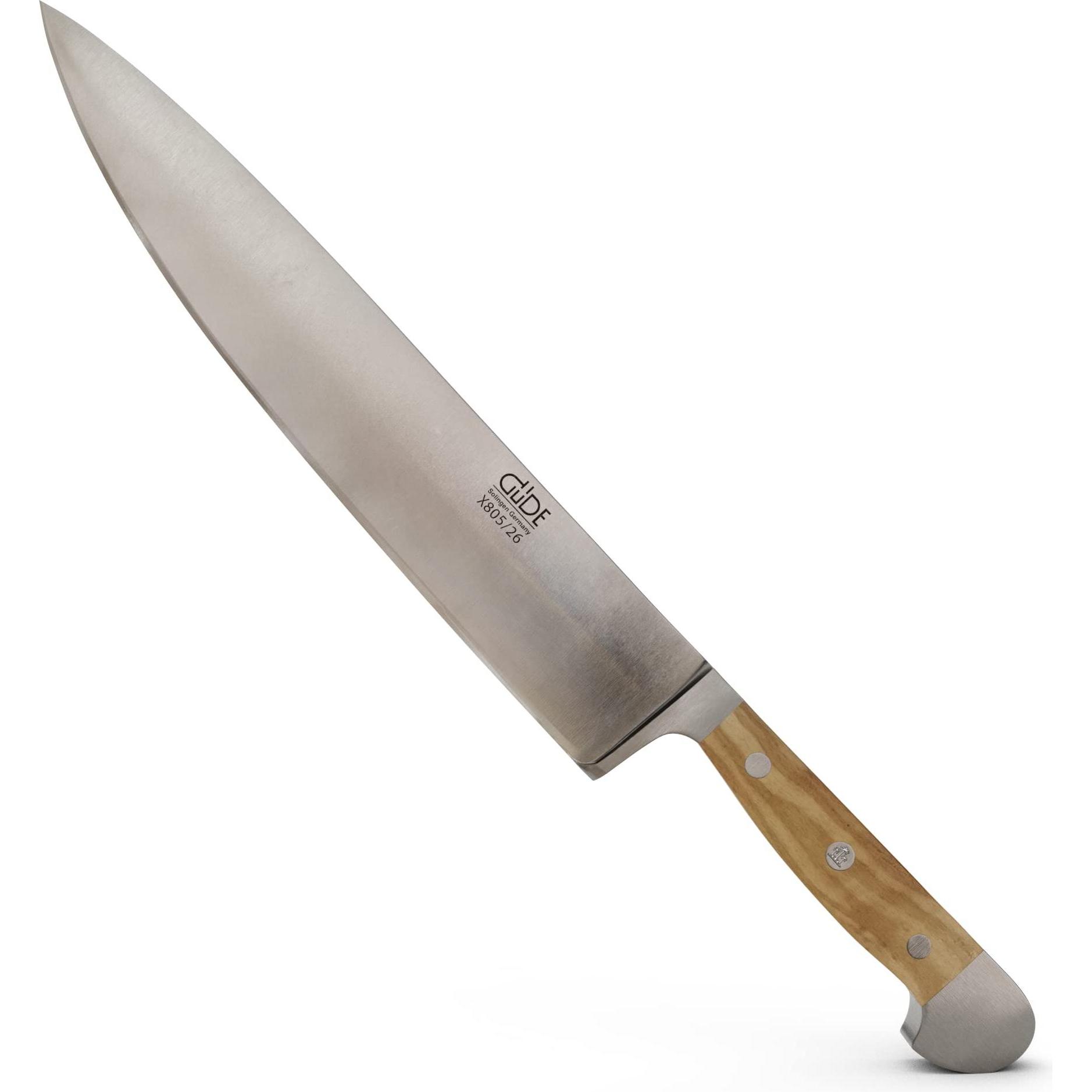Güde Solingen Alpha Kochmesser 26 cm Olive, Küchenmesser, Braun