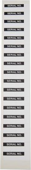 Produktbild RS PRO Etikett,Stoff,Vinyl,schwarz SERIAL NO.