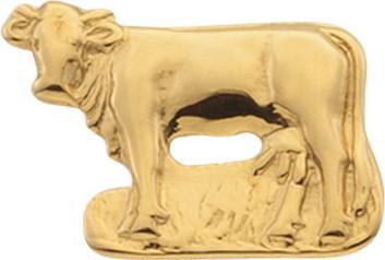 Image du produit Muau Stud earrings or jaune 750, 7x11mm (Or jaune)