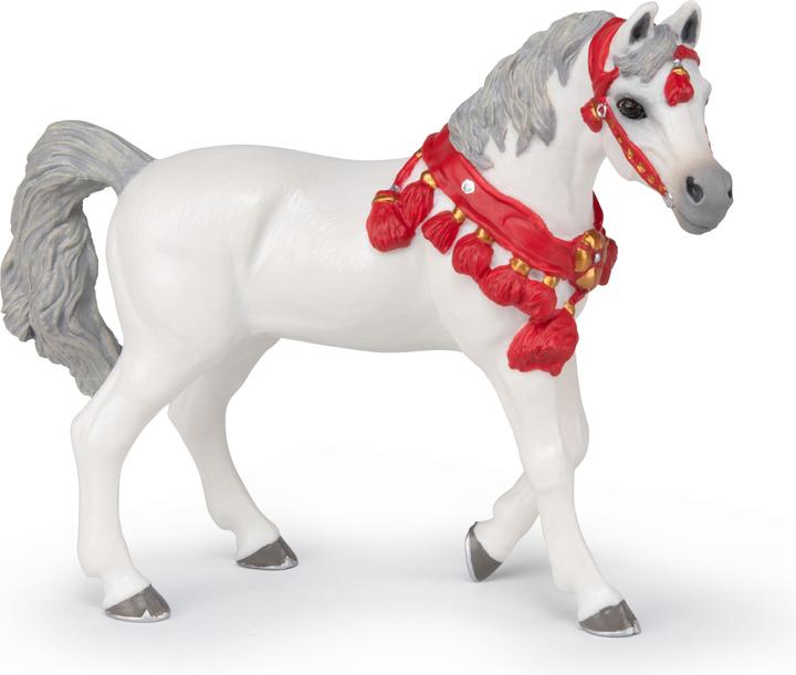 Image du produit Papo Cheval arabe blanc en uniforme de parade
