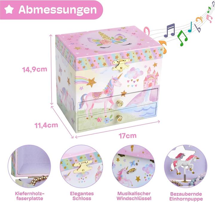 Image du produit Only-Bags.Store Boîte à bijoux musicale pour enfants