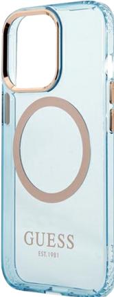 Produktbild Guess GUHMP13LHTCMB iPhone 13 Pro / 13 6,1" niebieski/blue hard case Gold Outline Translucent MagSaf (Apple iPhone 13 Pro)