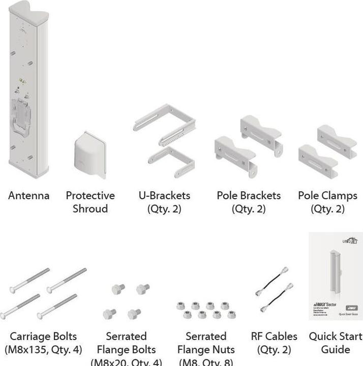 Actual product image Ubiquiti AM-2G15-120: Outdoor antenna