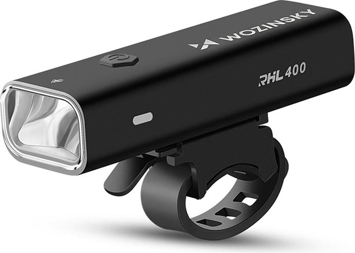 Productafbeelding Wozinsky WSBLB2 USB-C Fahrradlicht-Set vorne (400 lm) und hinten, Schwarz (400 lm, 100 lm)