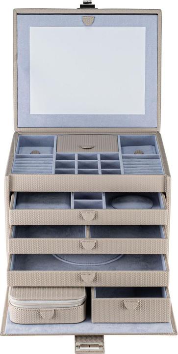 Produktbild Windrose 803955.07 - Schmuckkoffer XL mit Reiseetui Corbello taupe