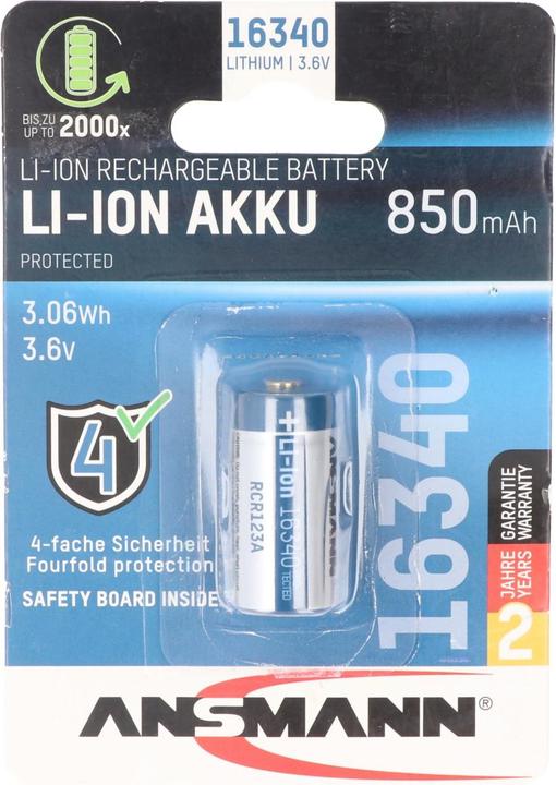 Immagine prodotto AccuCell 8x caricatore rapido e 8 pezzi CR123 A batteria Li-ion (1 pz., CR123A, 760 mAh, Batteria + Caricabatterie)