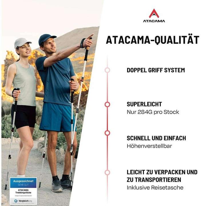 Produktbild Atacama Nordic Walking Stöcke 110-135 cm (110 - 135 cm)