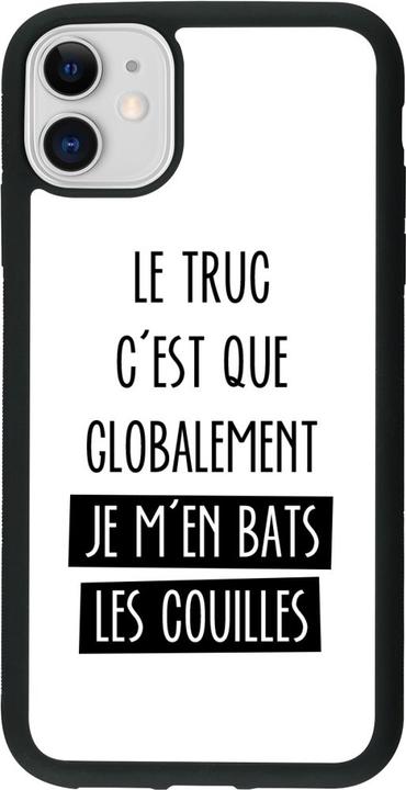 Image du produit PhoneLook Coque Silicone rigide noir Le truc globalement bats les couilles (Apple iPhone 11)