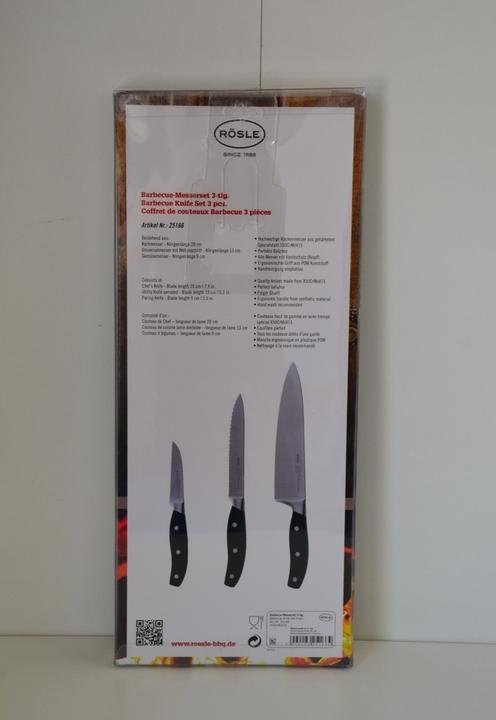 Immagine prodotto Rösle Set di coltelli da barbecue 3 pezzi. (20 cm)