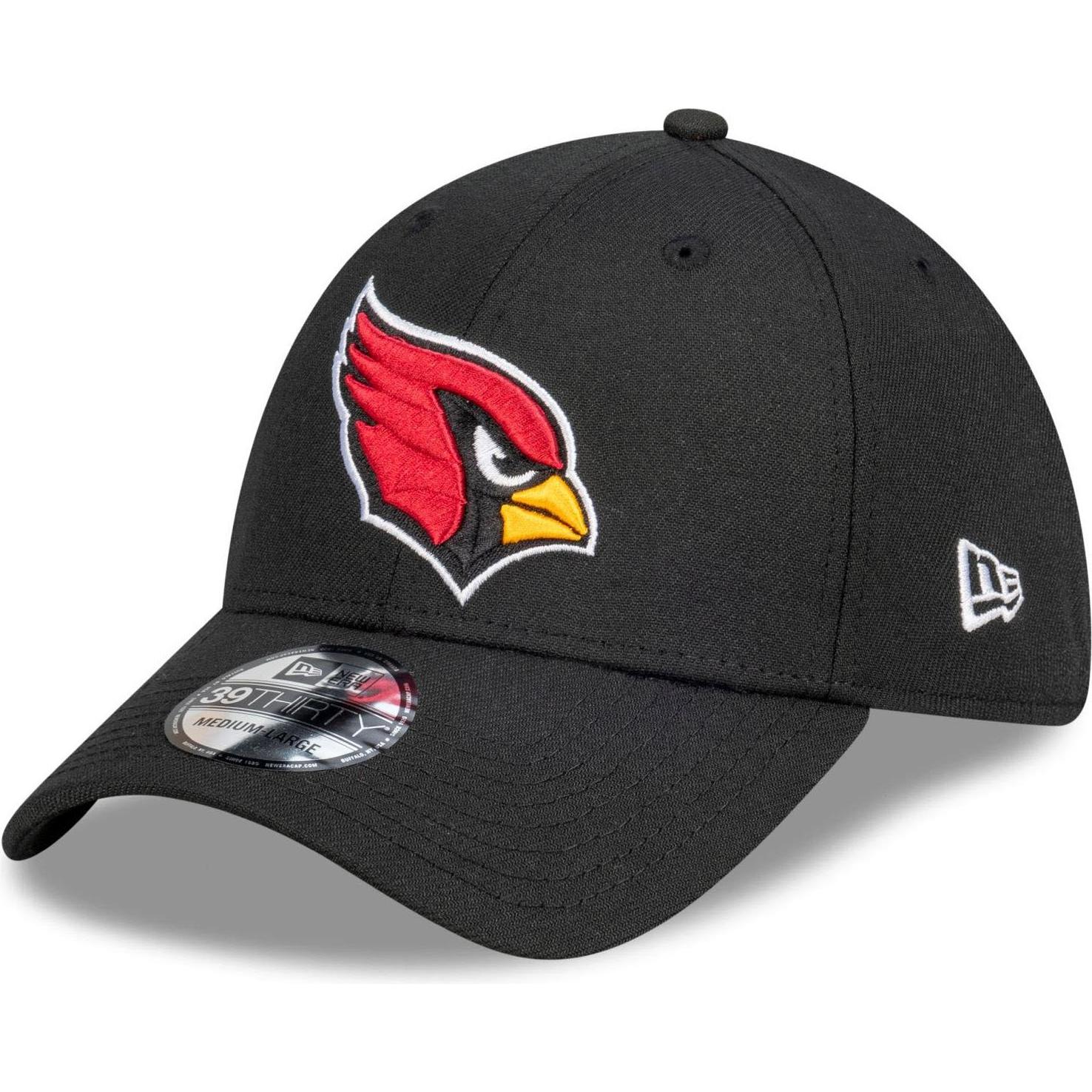 New Era, Herren, Cap, 39Thirty Stretch Cap - NFL Arizona Cardinals - M/L, Schwarz, (M)