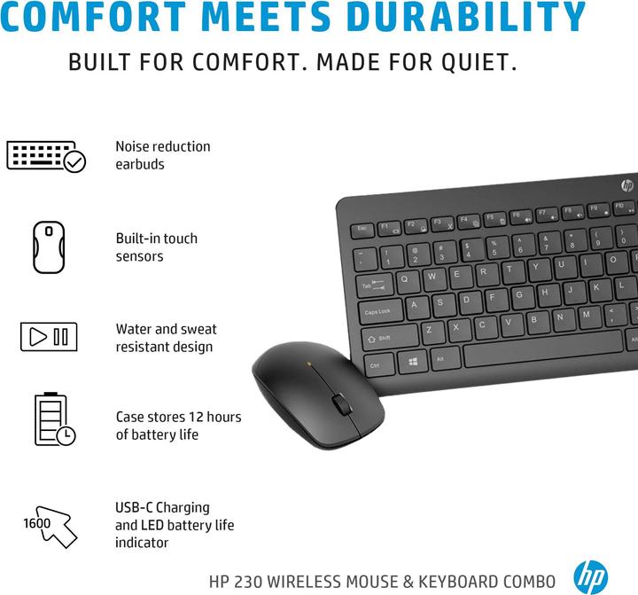 Produktbild HP Wireless Keyboard Mouse NRL (Englisch International, Kabellos)