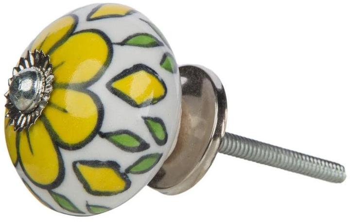 Tranquillo Möbelgriff handgemacht, Ø 4 cm, Mehrfarbig/Silber