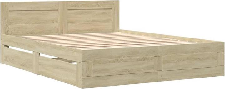Actual product image VidaXL Bed frame with headboard (150 x 200 cm)