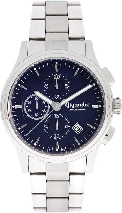 Gigandet Chronographe élégant étanche avec mouvement à quartz japonais (Chronographe, Montre analogique)