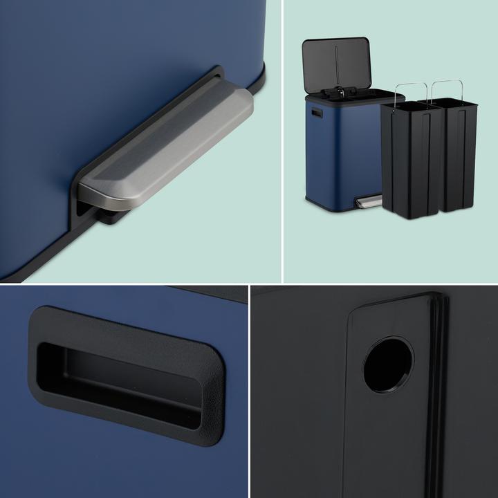 Produktbild Relaxdays Mülleimer mit 2 Fächern 2 x 15 Liter (30 l)