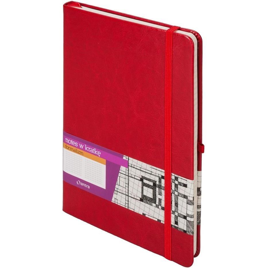 Antrax Notizbuch A5 Karierter Formalismus Rot (A5, Kariert, Harter Einband) (268577)