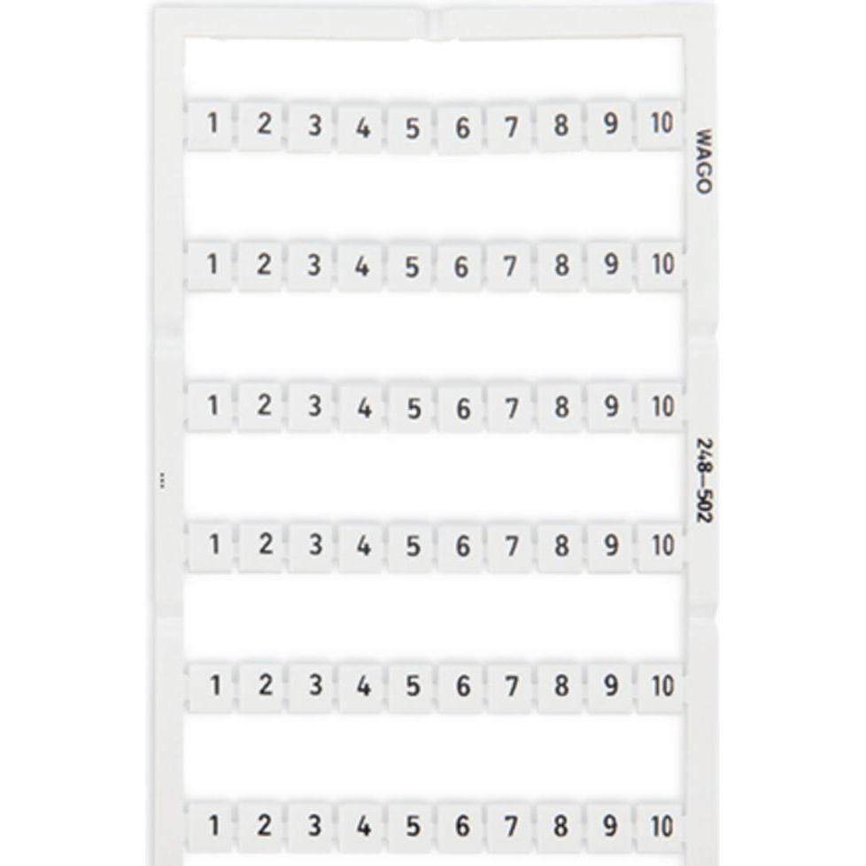 Wago Beschriftungslabel 1-10 beschriftet (Anschlussleiste) (248-502)