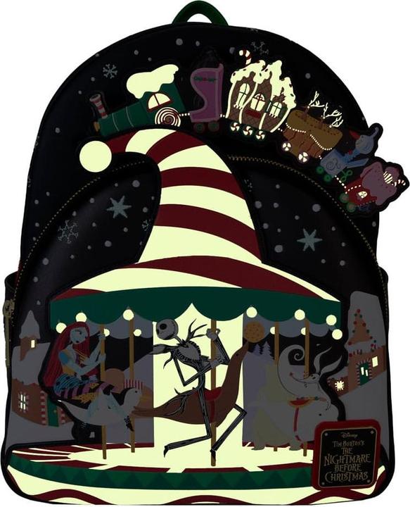 Actual product image Loungefly Nightmare before Christmas by mini rucksack Journey to Christmas Town