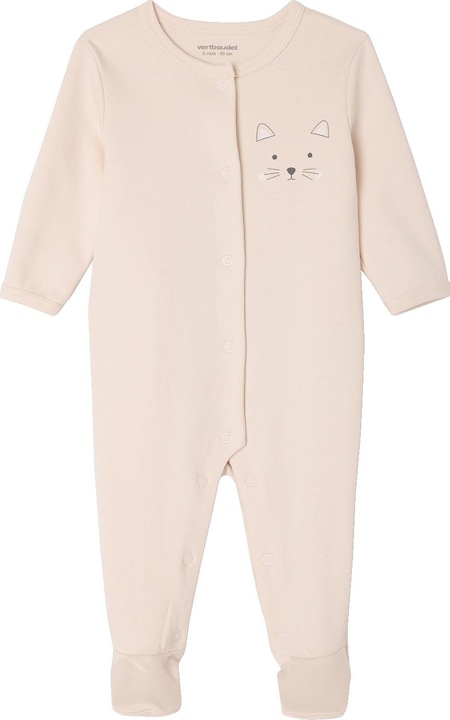 Image du produit Vertbaudet Bio-Kollektion: Baby Strampler mit Katze (68)