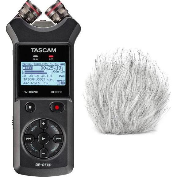 Tascam Audio-Recorder DR-07XP mit Windschutz (Mehrspurrecorder), Audiorecorder