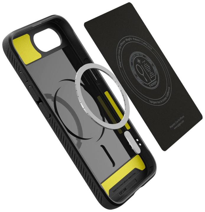 Actual product image Spigen Rugged Armor MagFit TPU Back Cover Schwarz Apple iPhone 16e (Apple iPhone 16e)