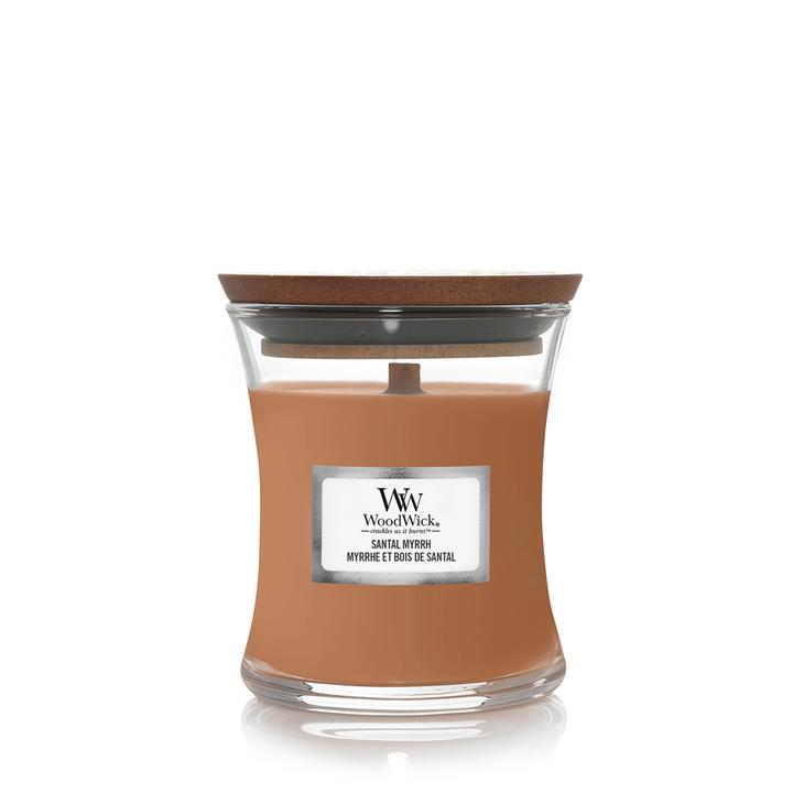 Immagine prodotto WoodWick Duftkerze Santal Myrrh Mini Jar, Bewusste Eigenschaften (85 g)