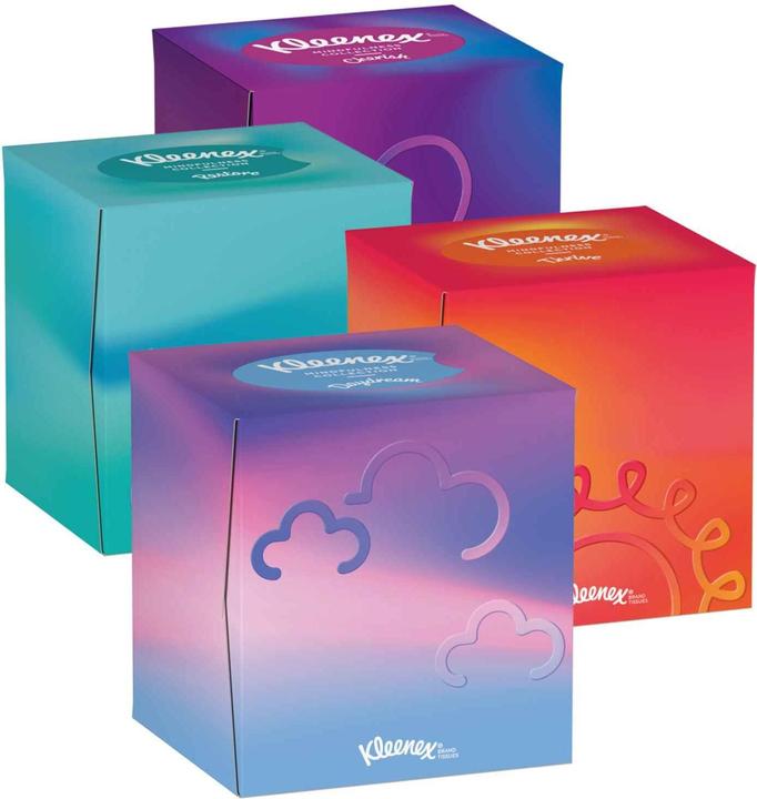 Actual product image Kleenex Collection Cosmetic Tissues Cube Trio