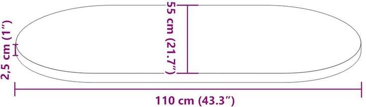 Produktbild vidaXL Amira (110 x 55 x 2.5 cm)