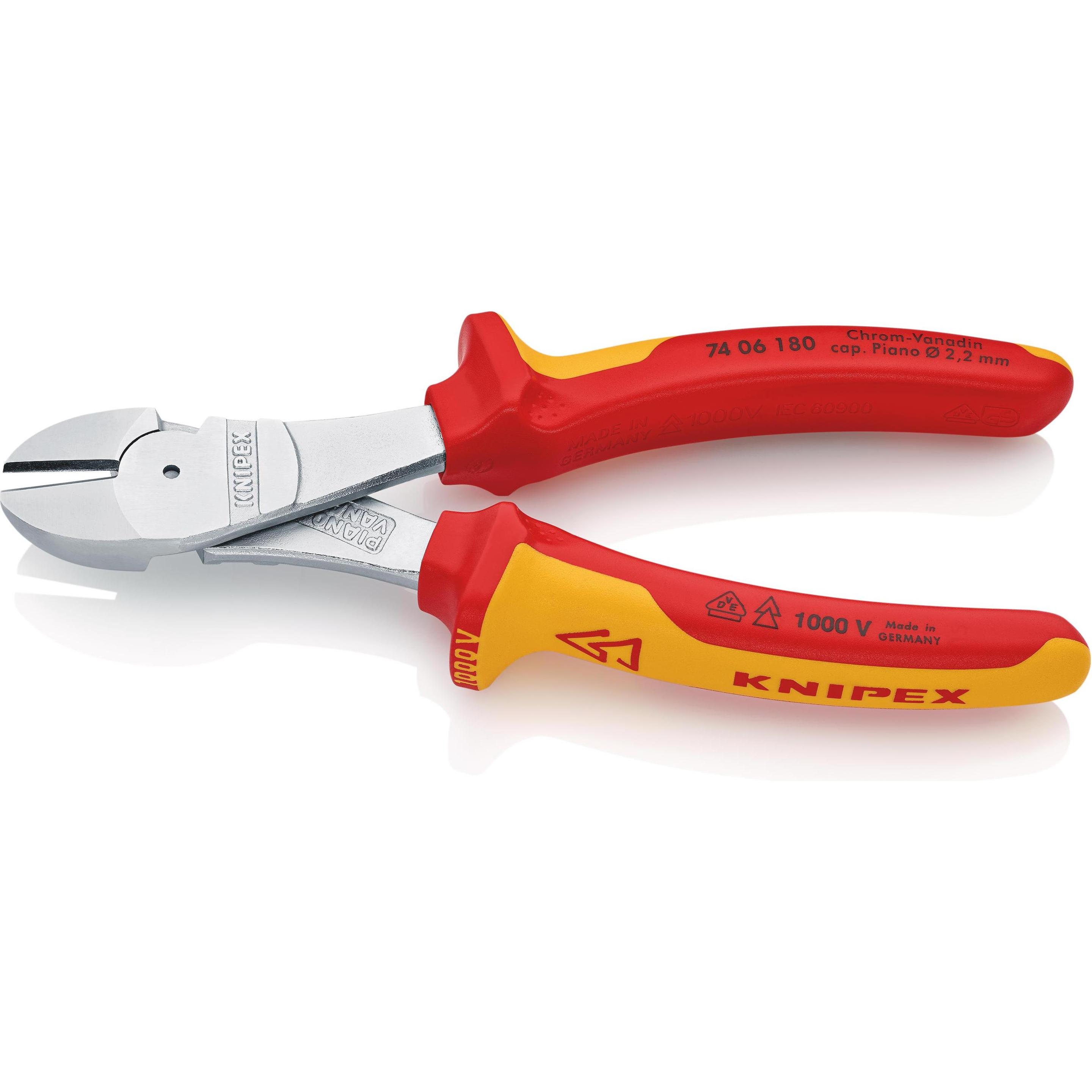 Knipex, Bolzenschneider + Seitenschneider, Kraft-Seitenschneider (180 mm)