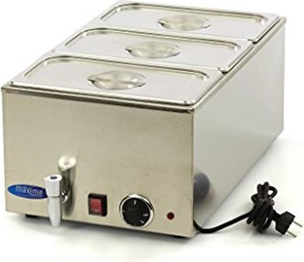 Maxima Bain Marie con rubinetto, elettrico, professionale, con gastronorm