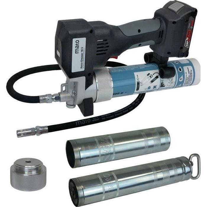 Mato, Kartuschenpistole + Fettpresse, Akkufettpresse Accu-Greaser 18 V Premium-S-LSP geschl.