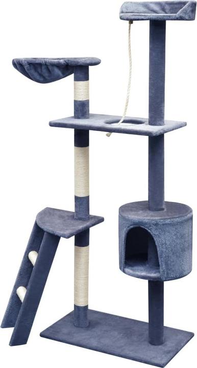 Actual product image vidaXL Katzenbaum (125 cm, Beige with black paw print)