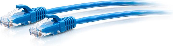 Produktbild C2G 4,6 m Cat6a ungeschirmtes (UTP) flaches Ethernet Patchkabel mit Rastnasenschutz – blau (U/UTP, CAT6a, 4.57 m)