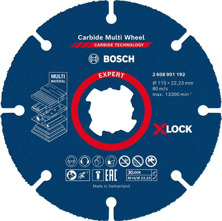 Produktbild Bosch Professional Zubehör EXPERT Carbide Multi Wheel X-LOCK Trennscheibe, 115 mm, 22,23 mm