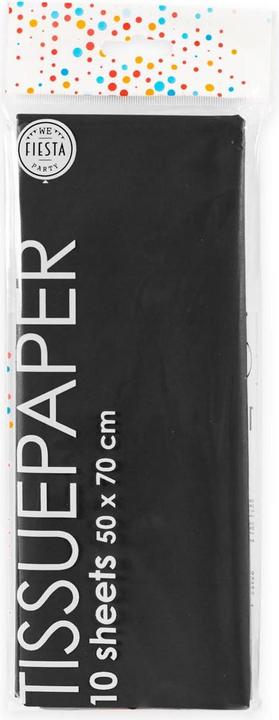 Globos Europe Seidenpapier 10 Blatt Schwarz, 50x70cm (10 x)