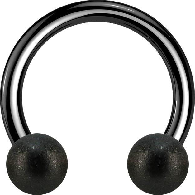 Immagine prodotto Star Piercing Bilanciere circolare nero con due palline maculate (senza ottone, Acciaio chirurgico 316L)