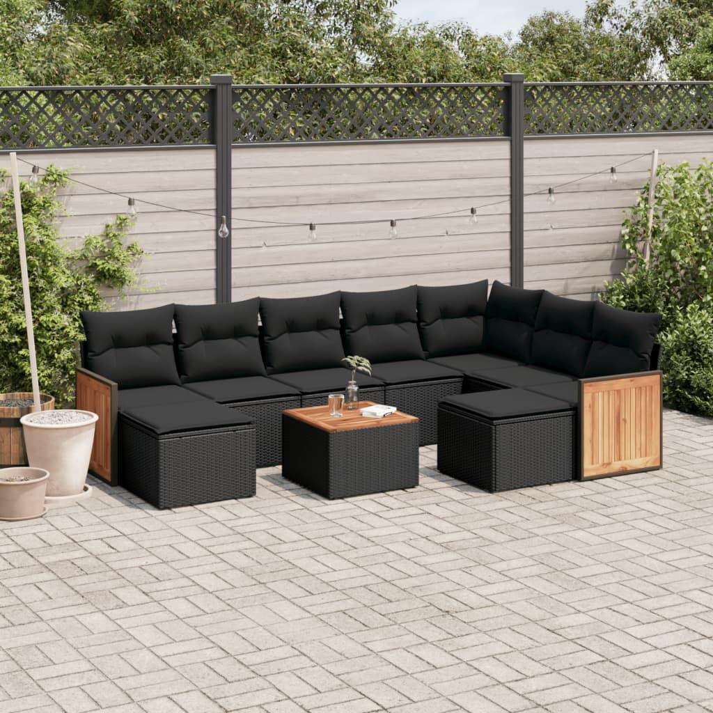 Thumbnail - VidaXL, Gartenlounge, 10-tlg. Garten-Lounge-Set mit Kissen