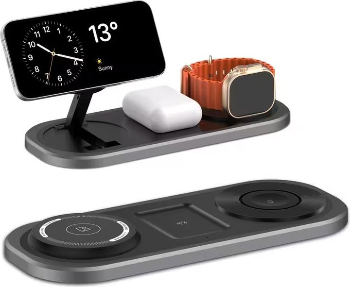 PhoneLook Magnetische 3-in-1 15W Wireless-Ladestation klappbar für iPhone, Apple Watch und AirPods