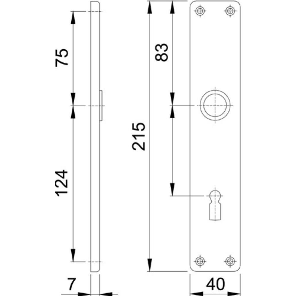 Thumbnail - Hoppe, Türgriff + Fenstergriff, Langschildpaar 202SP F4 / bronzefarbig F4 BB 72 mm (Türschild)
