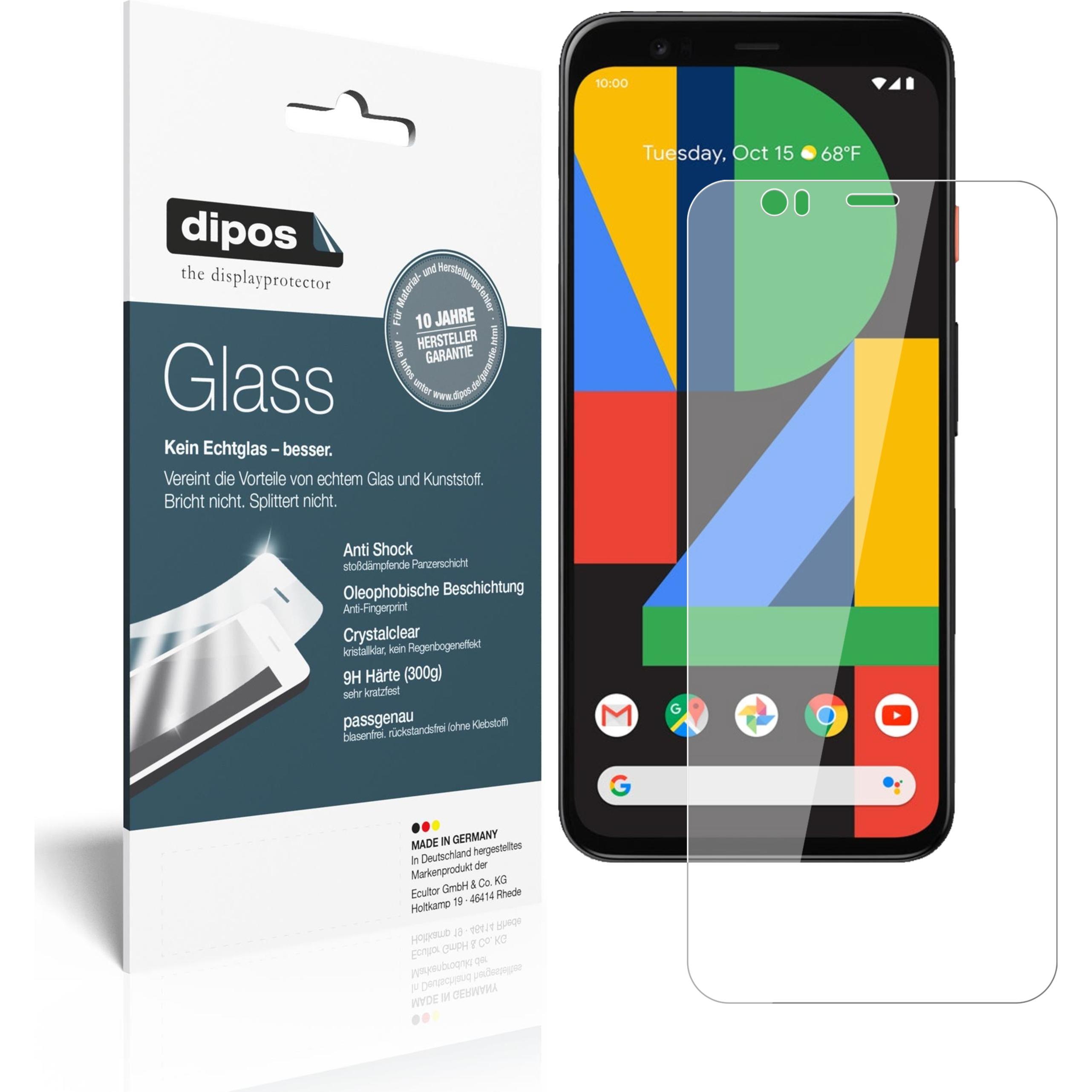 Dipos Displayschutz Anti-Shock (1 Stück, Google Pixel 4), Smartphone Schutzfolie, Transparent