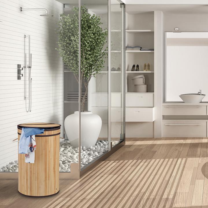 Image du produit Relaxdays Corbeille à linge couvercle (65 l)