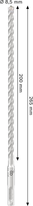 Produktbild Bosch Hausgeräte HammerbohrerPRO SDSplus-5X 8.5x200x265mm 2608707237 (50, 8, 8.5)